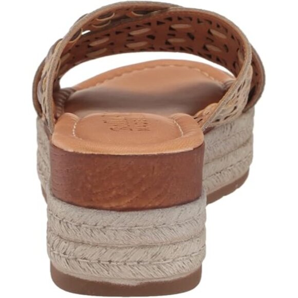 Bella Vita Women's Exa-Italy Wedge Sandal Open Toe Taupe Suede Leather Size 7 - Picture 3 of 8